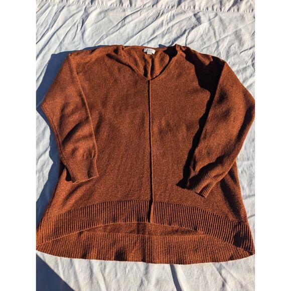 Ana A New Approach Sweater Burnt Orange Textured Size Small - Picture 1 of 3
